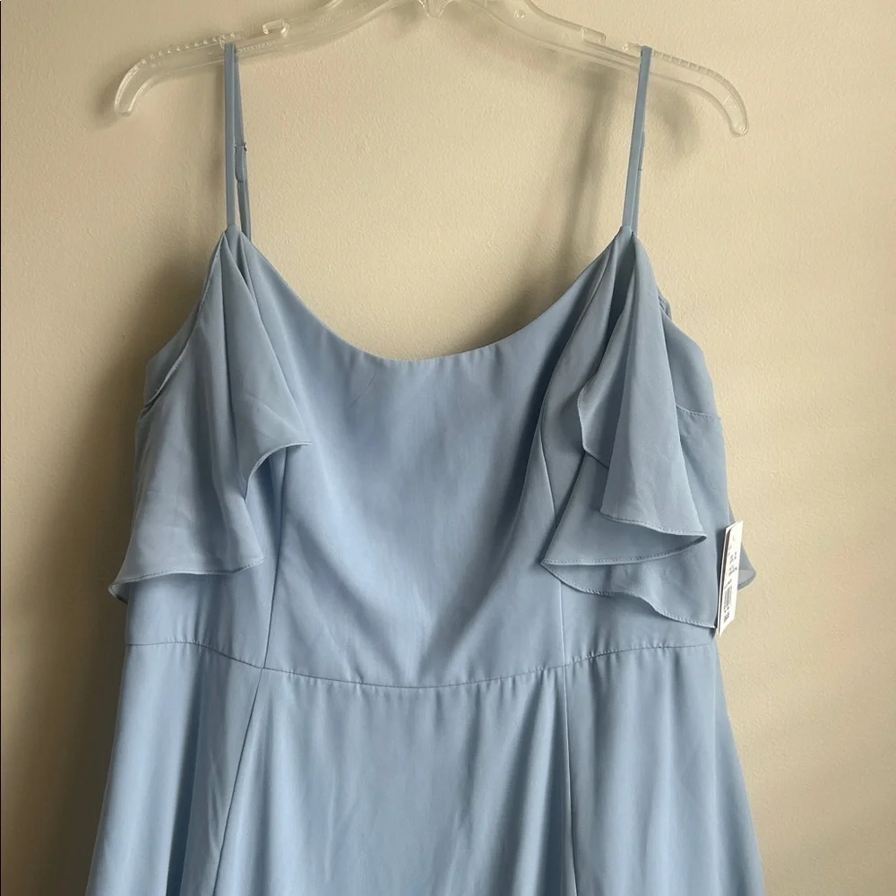 CELEBRATE DB STUDIO Cold-Shoulder Long Chiffon Dress STYLE# F20365 size 14 NWT - Picture 4 of 9